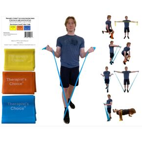Therapist’s Choice® Professional Non-Latex Resistance Bands for Upper and Lower Body Exercise Workouts, Physical Therapy, Lower Pilates, and Rehab, 25 Yard (75 Feet) Roll Bulk Roll