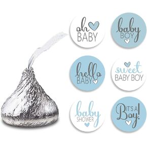 270 PCS Pink Baby Shower Stickers, 6 Design Self Adhesive Circle Label Stickers,Baby Shower Envelope Seals Candy Stickers,Baby Shower Party Chocolate Stickers,Candy Stickers.（012）