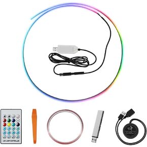 for Tesla Model 3 Y LED Interior Lights Ambient Lighting, Tesla Model 3 Y RGB LED Neon Light Kits, Tesla Model 3 Y Accessories 2021 2022 2023, DC 12V