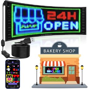 RAYHOME صف مزدوج عيون الشيطان ضوء للسيارة LED علامة ضوء للسيارة، 10.6 بوصة × 4.7 بوصة تمرير مرن 5 فولت/2 أمبير بلوتوث APP التحكم LED علامة سيارة مخصصة نص رسالة نمط شاشة LED قابلة للبرمجة in Kuwait