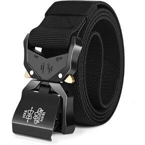 Tactical Belt for Men and Women, Military Work Belt Nylon with Quick-Release Buckle, Gift with Molle Pouch & Clip