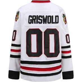 Griswold #00 Movie Hockey Jerseys Stitched Letters and Numbers S-XXXL