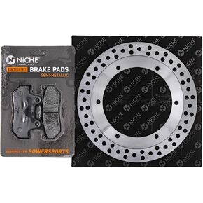 NICHE Rear Left Brake Rotor Pad Semi Metallic Kit For Honda Goldwing 1500 06435-MT8-405 43251-MT8-000 Motorcycle