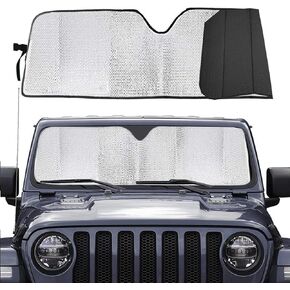 Big Ant Windshield Sun Shade,Car Sunshade for Rubicon Sahara TJ JK JKU 2 & 4 Door-Blocks UV Rays Sun Visor Shield,Front Window Sun Shade Keeps Vehicle Cool