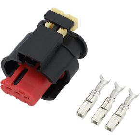 1PC Automotive 3-Pin Ignition Coil Connector Compatible with Opel Compatible with Fiat Compatible with Lancia Compatible with Alfa Romeo OE 284425-1 284426-1 with 3 Crimp Connectors