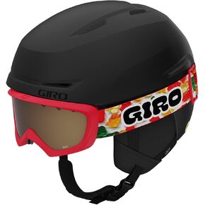 Giro Spur Combo Pack Kids Ski Helmet - Snowboarding Helmet with Matching Goggles for Youth, Boys, and Girls - Ano Lime S (52-55.5cm)