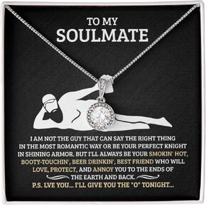 FG Family Gift Mall Gifts For Wife Romantic, Wife Birthday Gift Ideas Necklace, Necklace For Wife From Husband, Message Card and Gift Box, Stainless Steel, Cubic Zirconia