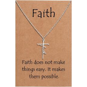 RAYSTAR Christmas Gifts - Faith Cross Necklace for Women Religious Christian Jewelry Gifts for Women Girls Mom Wife Grandma,Unique Birthday Gifts for Women