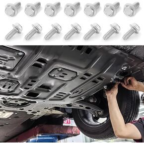 14PCS Differential Cover Bolts, Valve Cover Bolts, Rear Ends Metric Threads Hex Head Flange Screw Set, Car Accessories M8 1.25 x 20mm Bolt Replacement for Most Cars