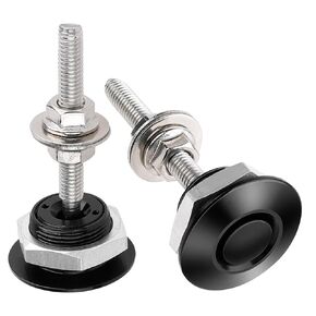 Pack of 2 Universal Aluminum Vehicle Hood Pins, Diameter 1.19 Inch Quick Release Bumper Clips License Plate Lock Clip Push Button Bonnet for Cars Hood Pins Kit