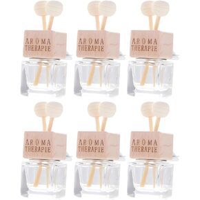 6-Packs Empty Essential Oil Diffuser Bottle Car Air Freshener Vent Clip Auto Perfume Diffuser Bottle Aromatherapy Fragrance Ornament Decor