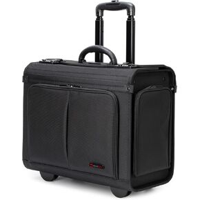Alpine Swiss Rolling Briefcase Work Overnight Travel Bag Dual Locks Carry on Business Attache Case