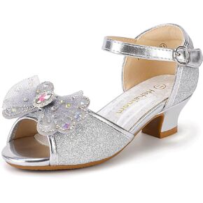 Hehainom Toddler Dress Shoes Little Girls Heels Flower Girl Sandals Open Toe Big Kid Wedding Party Shoes in Kuwait