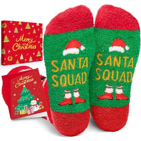 HAPPYPOP Christmas Xmas Gifts Men Women - Candy Cane Santa Stockings Stuffers With Greeting Cards