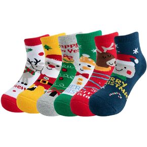 Christmas Kids Socks Unisex Boys Girls - Soft Winter Warm Christmas Socks Baby Toddler - Xams Kids Christmas Gifts