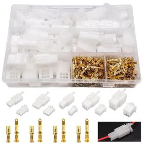 432pcs Automotive Electrical Wire Connectors Kit 2.8mm 2 3 4 6 9 Pin Automotive Electrical Wire Male Female Socket Plug and Pin Header Crimp Wire Terminals Connector Assortment Kit O-P-029-kit