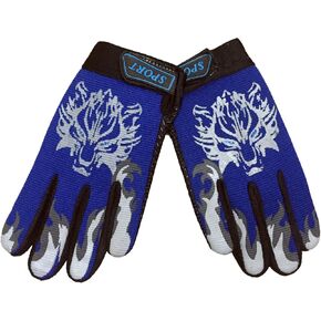 PLUSMORE Kids Cycling Gloves Winter Full Finger Bike Ricding MTB Sport Gloves Boys Girls Warm Anti-Slip Blue