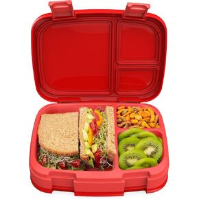 Bentgo Fresh – Leak-Proof, Versatile 4-Compartment Bento-Style Lunch Box with Removable Divider, Portion-Controlled Meals for Teens and Adults On-The-Go – BPA-Free, Food-Safe Materials (Blue)