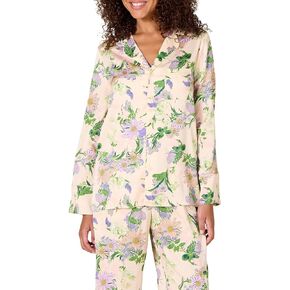 Amazon Essentials Women's Regular-Fit Long-Sleeve Satin Sleep Shirt