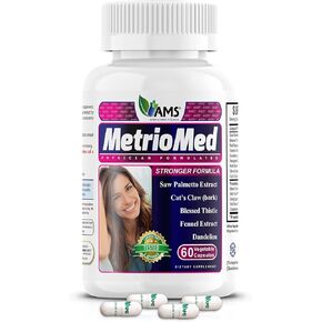 America Medic & Science MetrioMed 60 Capsules | Fertility Supplement for Women | Organic Pills with Black Cohosh, Chasteberry and Red Clover Herbs
