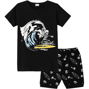 MyFav Boys Pajamas Sets Glow in Dark Skull Sleepwear Kids