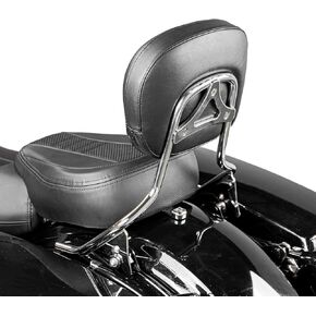 Mofun Street Glide Sissy Bar Passenger Detachable Backrest Compatible with Harley Touring Road Glide Road King Electra Glide 2009-2024 Chrome