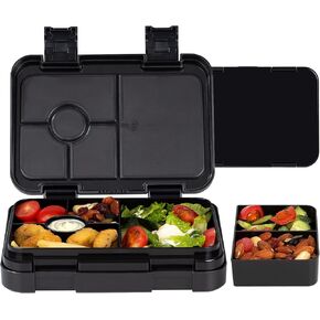 Bento Lunch Box for Kids & Toddlers, Leak-Proof Lunchbox with 5/6 Compartments Back to School, Snack Containers for On-the-Go Meal, Made with Safe BPA-Free Material