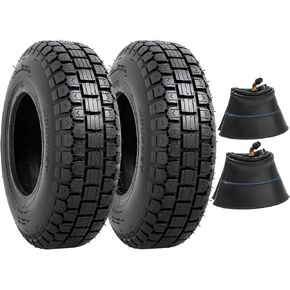 4.10/3.50-6 Tire and 4.10/3.50-6 Inner Tube for 4 Wheelers ATV,Quad Lawn, Mower, Wheelbarrows, Go Kart,Snow Blower, Tractors, Hand Trucks, Trolleys, Mini Bike