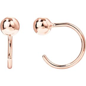 PAVOI 925 Sterling Silver Huggie Half Hoop Earrings | Hypoallergenic Minimalist Tiny Cartilage Earring