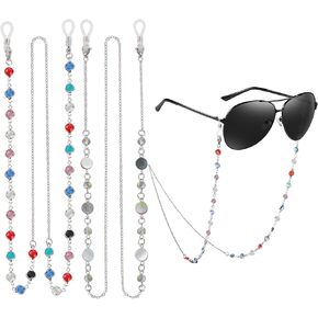 Glasses Chain for Women Sunglasses Eyeglass Strap for Girls 2 Pcs Stylish Eye Glasses Holders around Neck