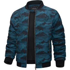 TACVASEN Puffer Jacket Men Quilted Jacket Mens Lightweight Jackets Water-Resistant Warm Padded Comfortable for Winter