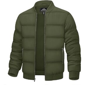 TACVASEN Puffer Jacket Men Quilted Jacket Mens Lightweight Jackets Water-Resistant Warm Padded Comfortable for Winter