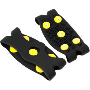Crampon Traction Cleats Anti-Skid Traction Grips Crampons Spikes 5 Point Cleats Ice Snow Grips for Walking Jogging Hiking Shoes Boots