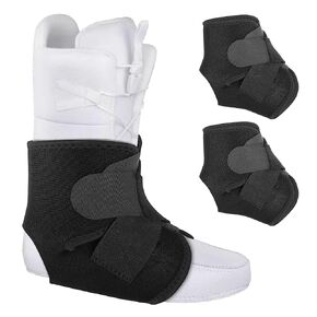 RunNico 2 Pcs Ski Snowboard Boot Fitting Liner Sleeve, Adjustable Ankle Protection Liner Sleeve, Breathable Skiing Boot Ankle Support Wrap for Reducing Lift Ankle Blisters Ankle Pressure (1 Pair)