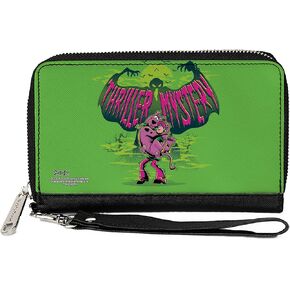 Buckle-Down Women's PU Zip Around Wallet Rectangle-Scooby Doo, 7.5"x4.5"