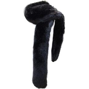 وشاح Bettli للسيدات كبير جدًا من فرو الثعلب الصناعي والراكون وياقة شال in Kuwait