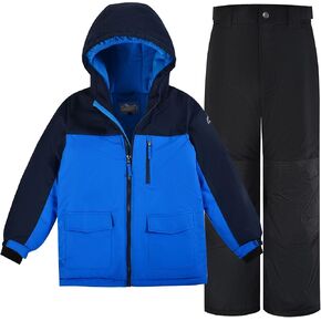 COZY Boys Snowsuit Winter Jacket With Hood Water-repellent Ski Suit Windproof Winter Suit