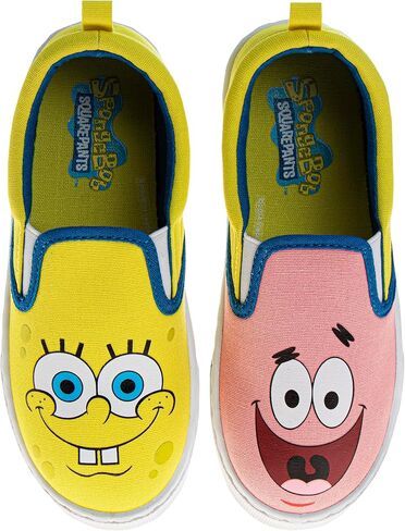 أحذية رياضية Sponge Bob Canva LowTops - أحذية رياضية Spongebob Squarepants منخفضة الأعلى للأطفال الأولاد والبنات (مقاسات 12-13 طفل صغير / 1-4 طفل كبير) in Saudi Arabia