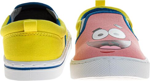 أحذية رياضية Sponge Bob Canva LowTops - أحذية رياضية Spongebob Squarepants منخفضة الأعلى للأطفال الأولاد والبنات (مقاسات 12-13 طفل صغير / 1-4 طفل كبير) in Saudi Arabia
