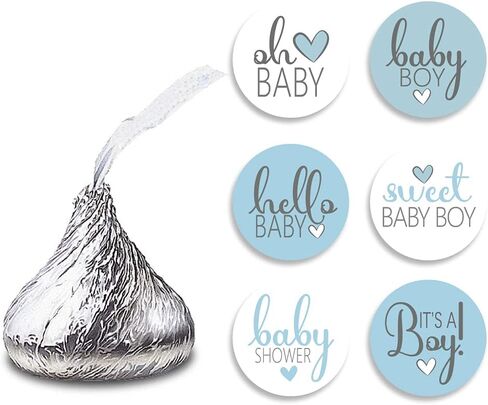 270 PCS Pink Baby Shower Stickers, 6 Design Self Adhesive Circle Label Stickers,Baby Shower Envelope Seals Candy Stickers,Baby Shower Party Chocolate Stickers,Candy Stickers.（012） in Saudi Arabia