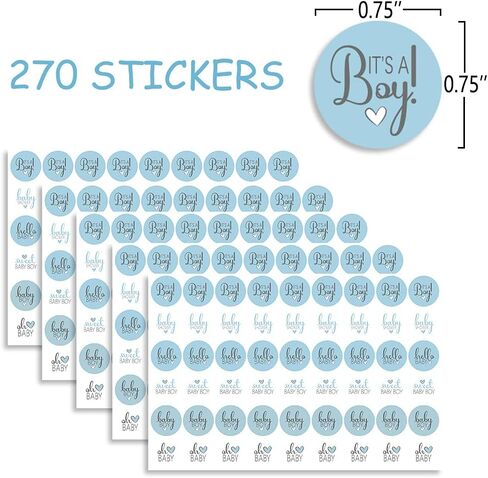 270 PCS Pink Baby Shower Stickers, 6 Design Self Adhesive Circle Label Stickers,Baby Shower Envelope Seals Candy Stickers,Baby Shower Party Chocolate Stickers,Candy Stickers.（012） in Saudi Arabia