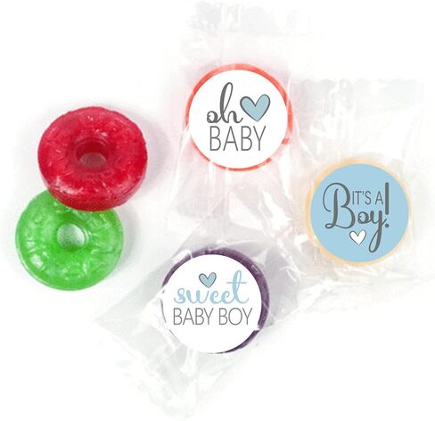 270 PCS Pink Baby Shower Stickers, 6 Design Self Adhesive Circle Label Stickers,Baby Shower Envelope Seals Candy Stickers,Baby Shower Party Chocolate Stickers,Candy Stickers.（012） in Saudi Arabia