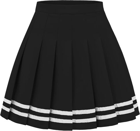 Women Pleated Skirt A-Line Short Mini Basic Skirt School Uniform Cheerleader Skirts Skater Skirt in Saudi Arabia