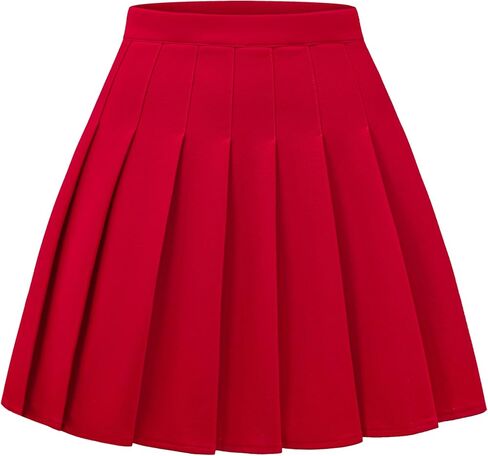 Women Pleated Skirt A-Line Short Mini Basic Skirt School Uniform Cheerleader Skirts Skater Skirt in Saudi Arabia