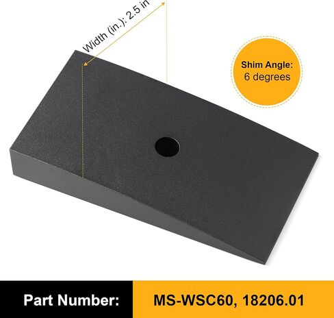 طقم رقاقات زنبركية للتعليق الخلفي خلفي 6 درجات، 2.5 بوصة واسعة استبدال 18206.01 MS-WSC60 مناسب لموديلات 1976-86 Jeep CJ5/CJ7 و1987-95 جيب رانجلر (أسود) in Kuwait