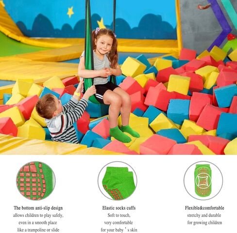 SkiBeaut Kid Trampolines جوارب للكاحل مقابض غير قابلة للانزلاق للأطفال للأولاد والبنات 2-5/6-9/10-13 سنة in Kuwait