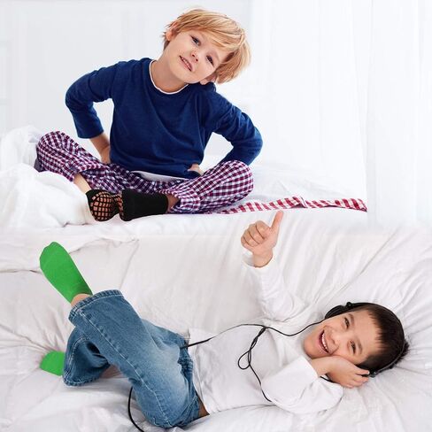 SkiBeaut Kid Trampolines جوارب للكاحل مقابض غير قابلة للانزلاق للأطفال للأولاد والبنات 2-5/6-9/10-13 سنة in Kuwait