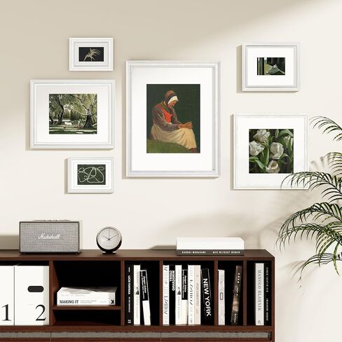 Vittanly 8x10 Picture Frames Set of 2, Display 5x7 Pictures with Mat or 8x10 without Mat, Rustic Collage Photo Frames for Wall or Tabletop, Gold in Saudi Arabia