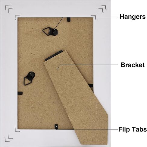 Vittanly 8x10 Picture Frames Set of 2, Display 5x7 Pictures with Mat or 8x10 without Mat, Rustic Collage Photo Frames for Wall or Tabletop, Gold in Saudi Arabia