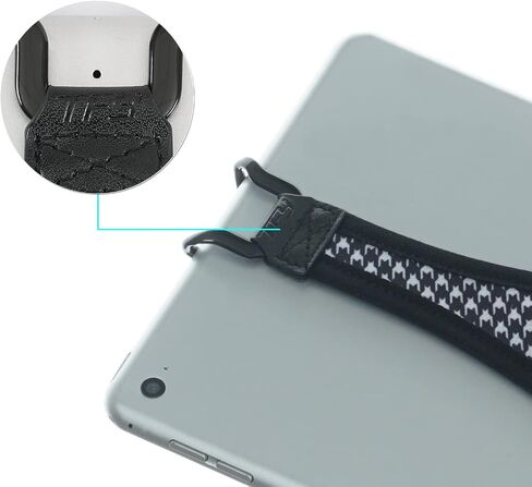 TFY Security Hand Strap Holder Finger Grip for Tablet - Compatible with Fire 7 Inch/Fire HD 8 / iPad mini/Galaxy Tab S 8.4 / Galaxy Tab 2/3 / 4 / Galaxy Tab 7.7 (Black) in Saudi Arabia